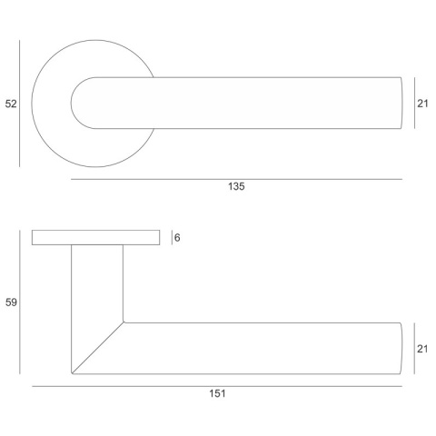 Klamka Vinci fit złoty-satyna na rozecie okrągłej VDS