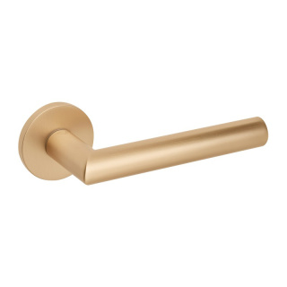 Klamka Vinci fit złoty-satyna na rozecie okrągłej VDS