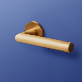 Klamka Vinci fit złoty-satyna na rozecie okrągłej VDS