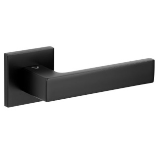 Klamka Warna fit czarna na rozecie kwadratowej VDS