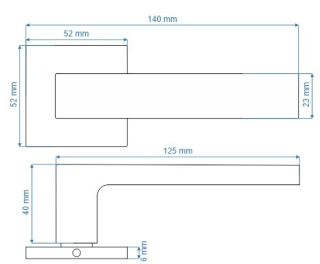Klamka Warna fit antracyt na rozecie kwadratowej VDS
