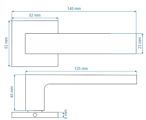Klamka Warna fit biała na rozecie kwadratowej VDS