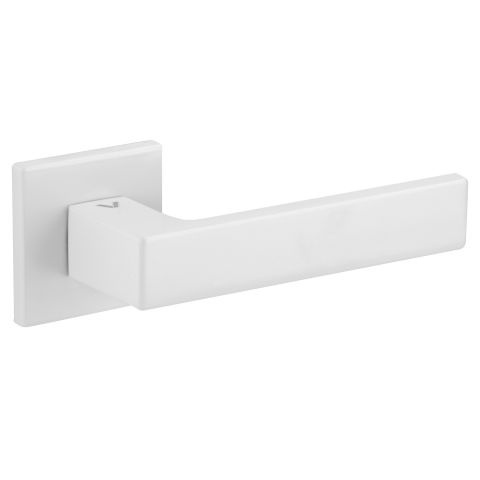 Klamka Warna fit biała na rozecie kwadratowej VDS