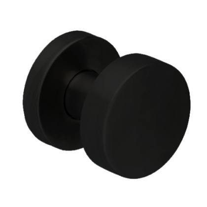 Gałka płaska ruchoma uniwersalna czarna na rozecie okrągłej VDS