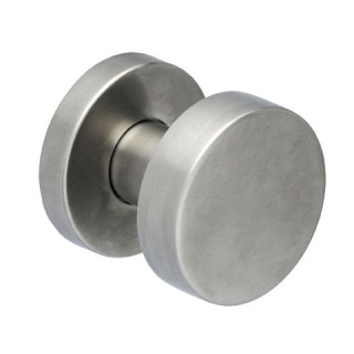 Gałka płaska stała stal nierdzewna na rozecie okrągłej VDS