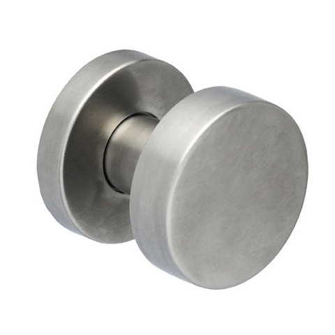 Gałka płaska stała stal nierdzewna na rozecie okrągłej VDS
