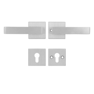 Klamko Klamka AXA Ceres Click + rozeta na wkładkę F6 inox