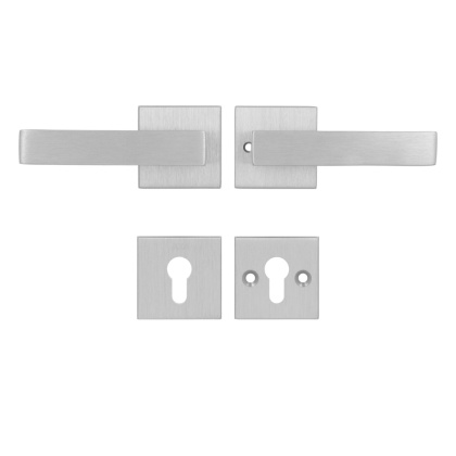 Klamko Klamka AXA Ceres Click + rozeta na wkładkę F6 inox