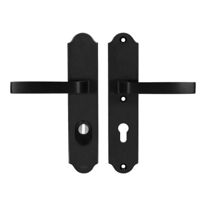 Klamko Klamka AXA Verona Flex ++ F8 czarna rozstaw 72 mm