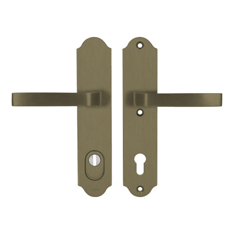 Klamko Klamka AXA Verona Flex ++ F4 stare złoto rozstaw 92 mm