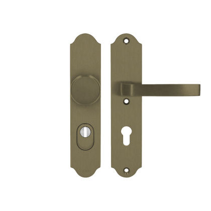 Klamko Gałka AXA Verona Flex ++ F4 stare złoto rozstaw 72 mm