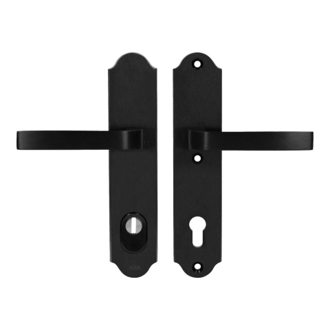 Klamko Klamka AXA Verona Flex ++ F8 czarna rozstaw 92 mm