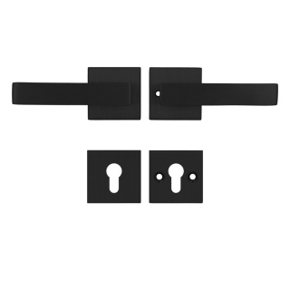 Klamko Klamka AXA Ceres Click + rozeta na wkładkę F8 czarna