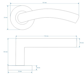 Klamka Nerix stal nierdzewna na rozecie okrągłej VDS