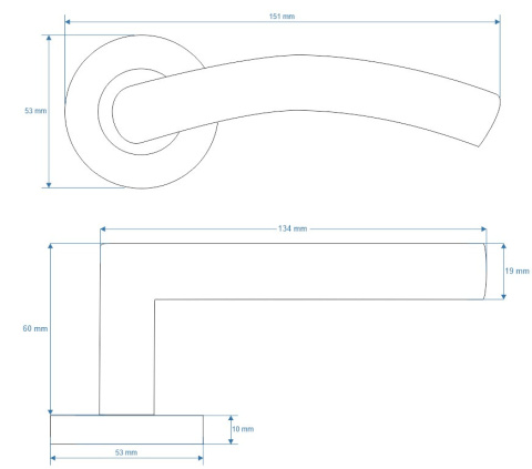 Klamka Nerix stal nierdzewna na rozecie okrągłej VDS
