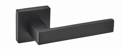 Klamka Maxim KMX B00 czarna na rozecie kwadratowej Infinity Line