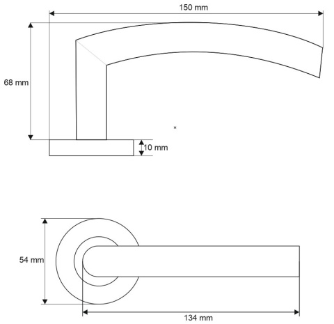 Klamka Magix stal nierdzewna na rozecie okrągłej VDS