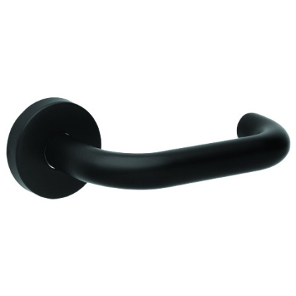 Klamka Olarix czarna na rozecie okrągłej VDS