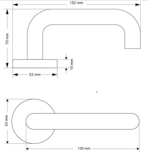 Klamka Olarix czarna na rozecie okrągłej VDS