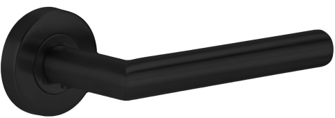 Klamka Novanta czarna na rozecie okrągłej VDS