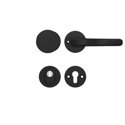 Klamko Gałka AXA Diana Flex Click + rozeta na wkładkę F8 czarna