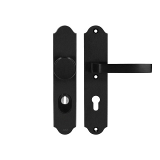 Klamko Gałka AXA Verona Flex ++ F8 czarna rozstaw 72 mm