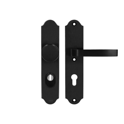 Klamko Gałka AXA Verona Flex ++ F8 czarna rozstaw 72 mm