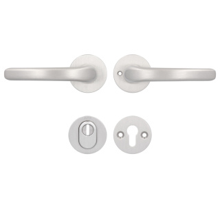 Klamko Klamka AXA Diana Flex Click + rozeta na wkładkę F6 inox