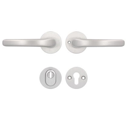 Klamko Klamka AXA Diana Flex Click + rozeta na wkładkę F6 inox