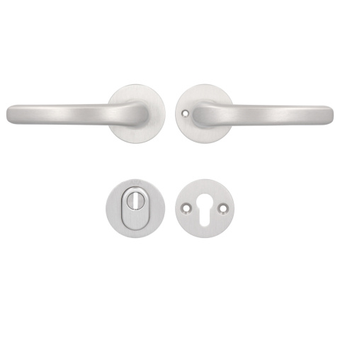 Klamko Klamka AXA Diana Flex Click + rozeta na wkładkę F6 inox