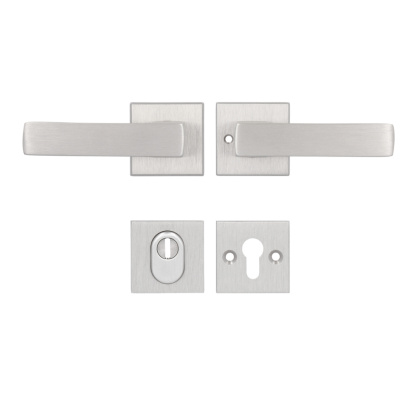 Klamko Klamka AXA Mars Flex Click + rozeta na wkładkę F6 inox