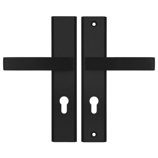 Klamko Klamka AXA Haga ++ F8 czarna rozstaw 72 mm