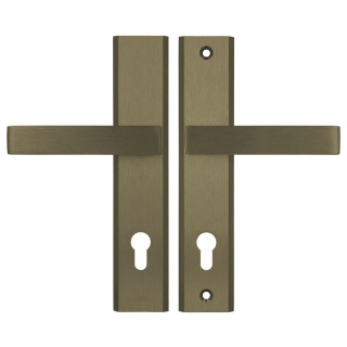 Klamko Klamka AXA Haga ++ F4 stare złoto rozstaw 90 mm