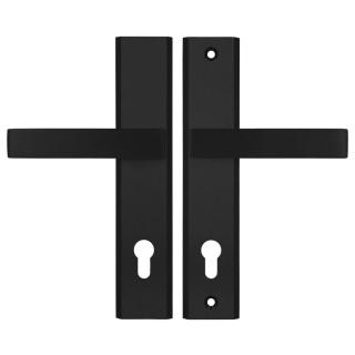 Klamko Klamka AXA Haga ++ F8 czarna rozstaw 90 mm