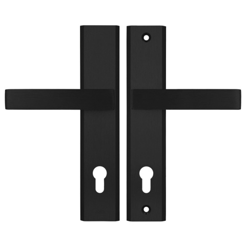 Klamko Klamka AXA Haga ++ F8 czarna rozstaw 90 mm