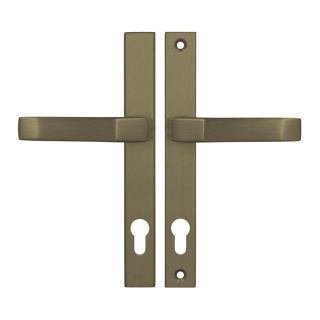 Klamko Klamka AXA Slim ++ F4 stare złoto rozstaw 92 mm