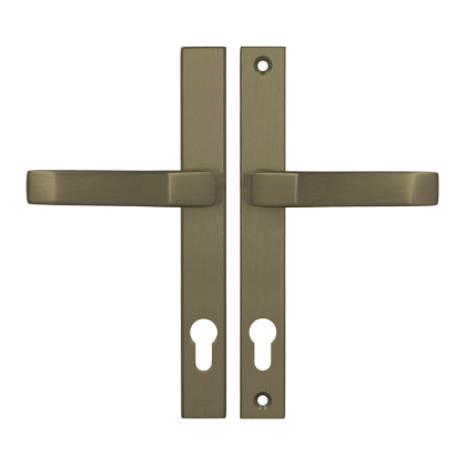 Klamko Klamka AXA Slim ++ F4 stare złoto rozstaw 92 mm