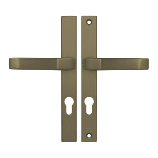 Klamko Klamka AXA Slim ++ F4 stare złoto rozstaw 72 mm