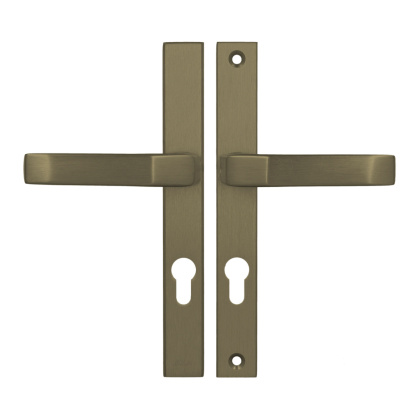 Klamko Klamka AXA Slim ++ F4 stare złoto rozstaw 72 mm