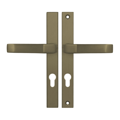 Klamko Klamka AXA Slim ++ F4 stare złoto rozstaw 72 mm