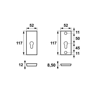 Rozeta górna AXA Odin F4 stare złoto