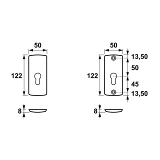 Rozeta górna AXA Manitoba F4 stare złoto