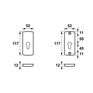 Rozeta górna AXA Diva F4 stare złoto