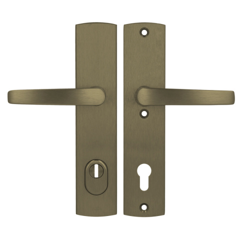 Klamko Klamka AXA Diva Flex ++ F4 stare złoto rozstaw 92 mm