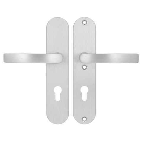 Klamko Klamka AXA Quebec ++ F6 inox rozstaw 72 mm