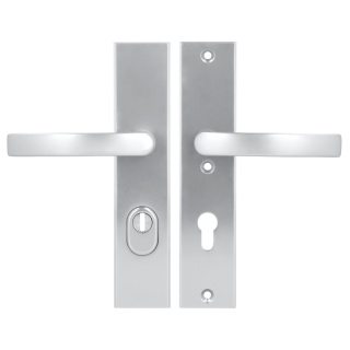 Klamko Klamka AXA Odin Flex ++ F1 srebrna rozstaw 72 mm