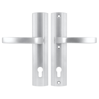 Klamko Klamka AXA Prestige ++ F1 srebrna rozstaw 92 mm