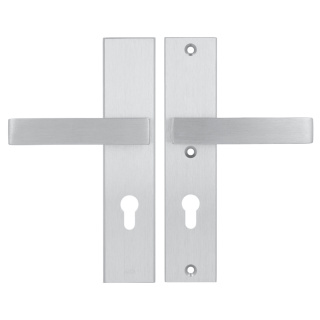 Klamko Klamka AXA Royal ++ F1 srebrna rozstaw 72 mm