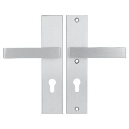 Klamko Klamka AXA Royal ++ F1 srebrna rozstaw 72 mm