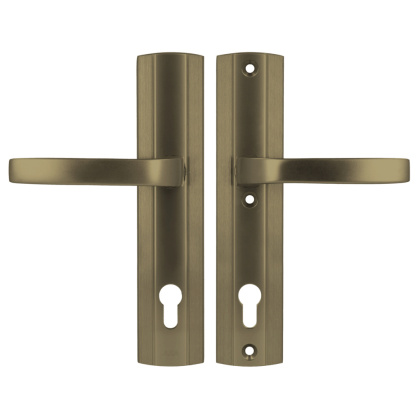 Klamko Klamka AXA Prestige ++ F4 stare złoto rozstaw 92 mm